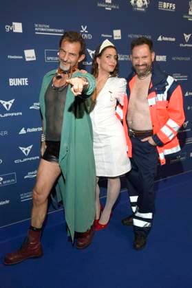 Hans-Werner Meyer, Nadine Heidenreich und Christian Senger bei der Verleihung des Deutschen Schauspielpreises 2025 im Hotel Pullman Berlin Schweizerhof. Berlin, 09.10.2025