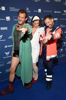 Hans-Werner Meyer, Nadine Heidenreich und Christian Senger bei der Verleihung des Deutschen Schauspielpreises 2025 im Hotel Pullman Berlin Schweizerhof. Berlin, 09.10.2025