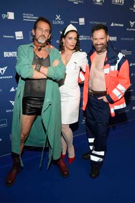 Hans-Werner Meyer, Nadine Heidenreich und Christian Senger bei der Verleihung des Deutschen Schauspielpreises 2025 im Hotel Pullman Berlin Schweizerhof. Berlin, 09.10.2025