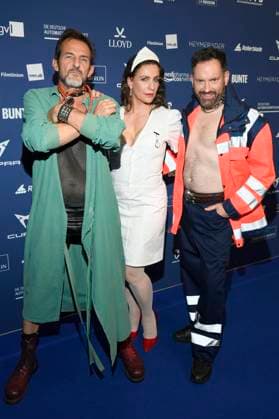 Hans-Werner Meyer, Nadine Heidenreich und Christian Senger bei der Verleihung des Deutschen Schauspielpreises 2025 im Hotel Pullman Berlin Schweizerhof. Berlin, 09.10.2025