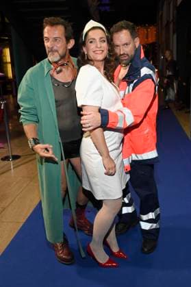 Hans-Werner Meyer, Nadine Heidenreich und Christian Senger bei der Verleihung des Deutschen Schauspielpreises 2025 im Hotel Pullman Berlin Schweizerhof. Berlin, 09.10.2025