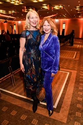 Katja Weitzenböck und Marion Kracht bei der Verleihung des Deutschen Schauspielpreises 2025 im Hotel Pullman Berlin Schweizerhof. Berlin, 09.10.2025