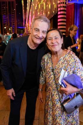 Heinrich Schafmeister mit Ehefrau Jutta Schafmeister bei der Verleihung des Deutschen Schauspielpreises 2025 im Hotel Pullman Berlin Schweizerhof. Berlin, 09.10.2025