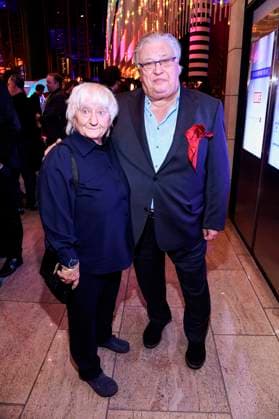 Carmen-Maja Antoni und Bernd Stegemann bei der Verleihung des Deutschen Schauspielpreises 2025 im Hotel Pullman Berlin Schweizerhof. Berlin, 09.10.2025