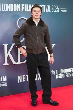 Louis Partridge bei der Premiere des Kinofilms Jay Kelly auf dem 69. BFI London Film Festival 2025 in der Royal Festival Hall. London, 10.10.2025