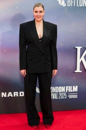 Greta Gerwig bei der Premiere des Kinofilms Jay Kelly auf dem 69. BFI London Film Festival 2025 in der Royal Festival Hall. London, 10.10.2025