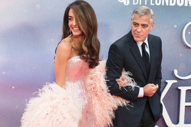 George Clooney mit Ehefrau Amal Clooney bei der Premiere des Kinofilms Jay Kelly auf dem 69. BFI London Film Festival 2025 in der Royal Festival Hall. London, 10.10.2025