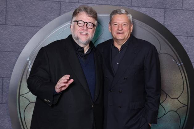 Frankenstein Premiere - Paris Guillermo del Toro and Ted Serandos attends Frankenstein Premiere in Paris, France on October 10, 2025. Photo by Jerome Domine ABACAPRESS.COM  Copyright: xDominexJerome ABACAx