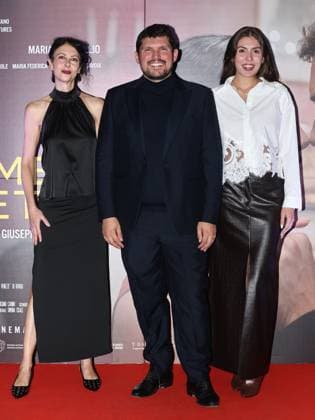 Rome, Adriano Cinema, premiere of the film Romeo and Juliet. Pictured: Valentina Sulas, Giuseppe Alessio Nuzzo, and Anna Gaia Sole.  Copyright: xMarcoxProvvisionatox xipa-agency.netx xMarcoxProvvisionatox IPA_Agency_IPA66407016