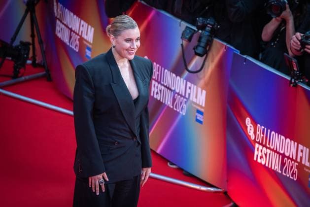 Jay Kelly Headline Gala - The 69th BFI London Film Festival in London - 10 Oct 2025 Greta Gerwig attends the Headline Gala screening of Jay Kelly during the 69th BFI London Film Festival at The Royal Festival Hall. London United Kingdom Copyright: xLoredanaxSangiulianox xSOPAxImagesx LSangiuliano-4911