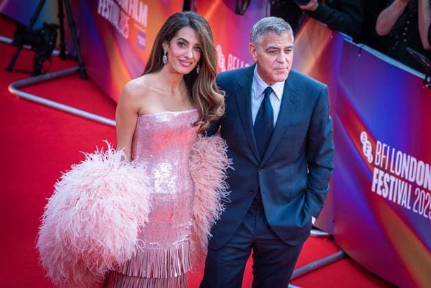 Jay Kelly Headline Gala - The 69th BFI London Film Festival in London - 10 Oct 2025 Amal Clooney and George Clooney attend the Headline Gala screening of Jay Kelly during the 69th BFI London Film Festival at The Royal Festival Hall. London United Kingdom Copyright: xLoredanaxSangiulianox xSOPAxImagesx LSangiuliano-4760