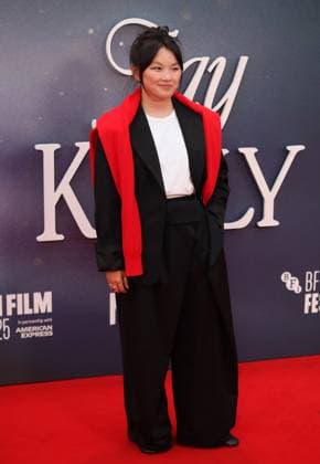Jay Kelly premiere London, UK. Thaddea Graham at the Jay Kelly premiere. 69th BFI London Film Festival. Royal Festival Hall. 10th October 2025. LMK11-S101025-002 Steve Bealing Landmark Media 