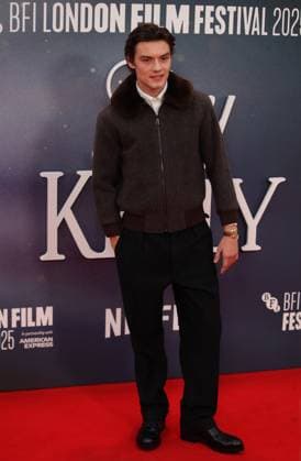 Jay Kelly premiere London, UK. Louis Partridge at the Jay Kelly premiere. 69th BFI London Film Festival. Royal Festival Hall. 10th October 2025. LMK11-S101025-002 Steve Bealing Landmark Media 