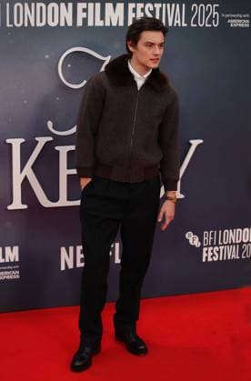 Jay Kelly premiere London, UK. Louis Partridge at the Jay Kelly premiere. 69th BFI London Film Festival. Royal Festival Hall. 10th October 2025. LMK11-S101025-002 Steve Bealing Landmark Media 