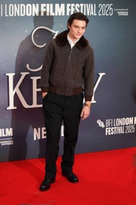 Jay Kelly premiere London, UK. Louis Partridge at the Jay Kelly premiere. 69th BFI London Film Festival. Royal Festival Hall. 10th October 2025. LMK11-S101025-002 Steve Bealing Landmark Media 