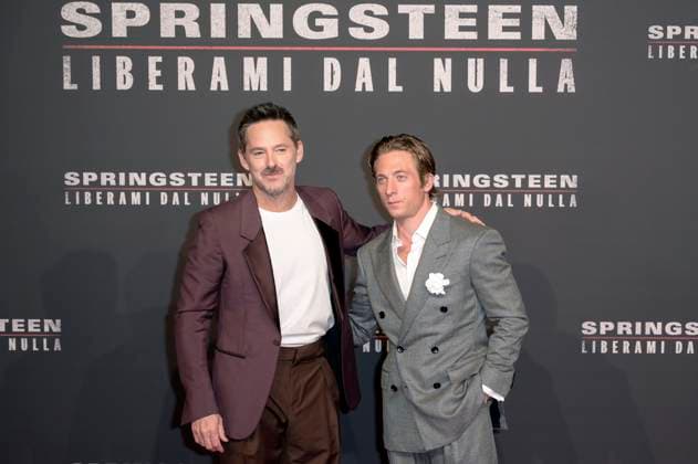 Scott Cooper und Jeremy Allen White bei der Premiere des Kinofilms Springsteen Liberami dal nulla Springsteen: Deliver Me from Nowhere im Space Cinema Moderno. Rom, 10.10.2025