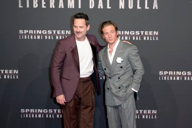 Scott Cooper und Jeremy Allen White bei der Premiere des Kinofilms Springsteen Liberami dal nulla Springsteen: Deliver Me from Nowhere im Space Cinema Moderno. Rom, 10.10.2025