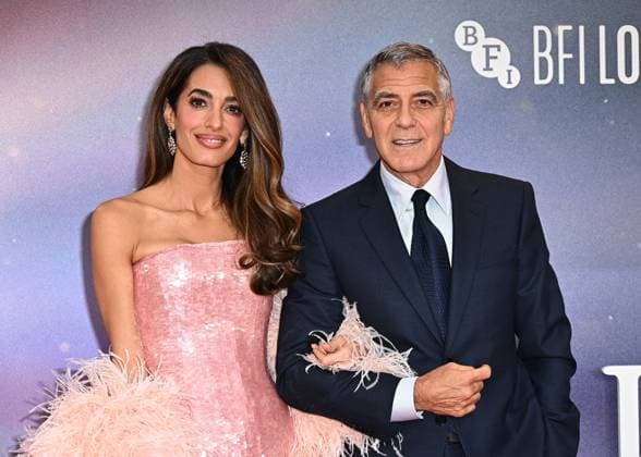 Amal Clooney and George Clooney attends ˜Jay Kelly™ UK Premiere during the BFI London Film Festival, at the Southbank Centre, Royal Festival Hall in London, England. UK. Friday 10th October 2025 Copyright: xJamesxWarrenx LFF- JAY KELLY - UK PREMIERE - 2