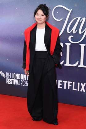Thaddea Graham bei der Premiere des Kinofilms Jay Kelly auf dem 69. BFI London Film Festival 2025 in der Royal Festival Hall. London, 10.10.2025