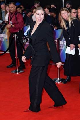 Greta Gerwig bei der Premiere des Kinofilms Jay Kelly auf dem 69. BFI London Film Festival 2025 in der Royal Festival Hall. London, 10.10.2025