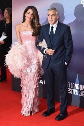 George Clooney mit Ehefrau Amal Alamuddin Clooney bei der Premiere des Kinofilms Jay Kelly auf dem 69. BFI London Film Festival 2025 in der Royal Festival Hall. London, 10.10.2025