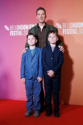 The Thing with Feathers, BFI London Film Festival, BFI Southbank, London, UK, 11 October 2025. Benedict Cumberbatch with Henry and Richard Boxall - BFI LFF - The Thing with Feathers Red Carpet at BFI Southbank, London, UK on 11th October 2025, Credit:Manuela Langotsch Avalon United Kingdom, London, BFI Southbank Copyright: xManuelaxLangotschx xAvalonx 1044823581