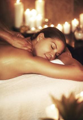 Woman, spa and massage with zen for wellness in Thailand, relax with pamper for muscle or body. Female person, beauty and healing in salon with candles for peace, happiness or skin care on vacation Woman, spa and massage with zen for wellness in Thailand, relax with pamper for muscle or body. Female person, beauty and healing in salon with candles for peace, happiness or skin care on vacation., model released, , 59826258.jpg RECORD DATE NOT STATED