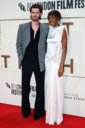 London BFI After The Hunt Premiere Andrew Garfield and Ayo Edebiri attending the After The Hunt Premiere as part of the BFI London Film Festival in London, England on October 11, 2025. Photo by Aurore Marechal ABACAPRESS.COM London  Copyright: xMarechalxAurore ABACAx