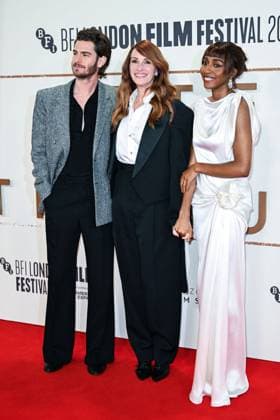 London BFI After The Hunt Premiere Andrew Garfield, Julia Roberts and Ayo Edebiri attending the After The Hunt Premiere as part of the BFI London Film Festival in London, England on October 11, 2025. Photo by Aurore Marechal ABACAPRESS.COM London  Copyright: xMarechalxAurore ABACAx