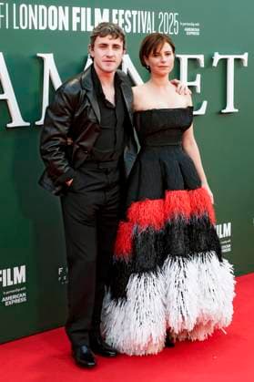 Paul Mescal und Jessie Buckley bei der Premiere des Kinofilms Hamnet auf dem 69. BFI London Film Festival 2025 in der Royal Festival Hall. London, 11.10.2025