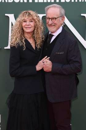 Kate Capshaw mit Ehemann Steven Spielberg bei der Premiere des Kinofilms Hamnet auf dem 69. BFI London Film Festival 2025 in der Royal Festival Hall. London, 11.10.2025
