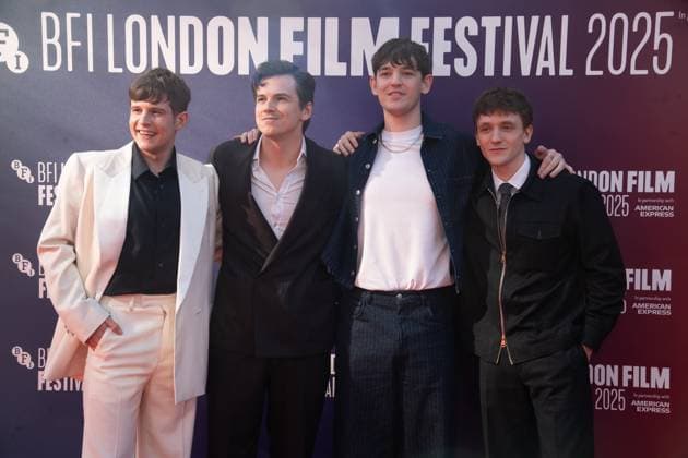 London Film Festival 2025 - The Choral Arrivals at Royal Festival Hall, Southbank, London (L-R) - Shaun Thomas, Jacob Dudman, Ollie Briscombe, Taylor Uttley attends the Headline Gala of The Choral at The 69th BFI London Film Festival at Royal Festival Hall, Southbank, London, England, UK on Sunday 12 October, 2025., Credit:Justin Ng Avalon UK, England, London, Royal Festival Hall, Southbank Copyright: xJustinxNgx xAvalonx 1044966248