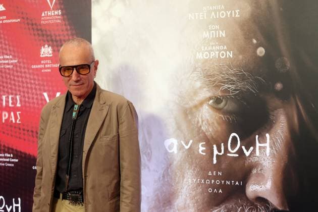 October 12, 2025, Athens, Greece: DANIEL DAY-LEWIS, with his son RONAN, at the premiere of their film Anemone at the 31st Athens International Film Festival. Athens Greece - ZUMAv62_ 20251012_zaf_v62_005 Copyright: xAristidisxVafeiadakisx