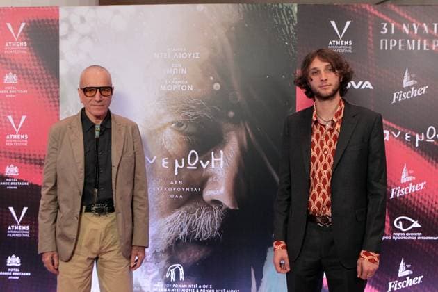 October 12, 2025, Athens, Greece: DANIEL DAY-LEWIS, with his son RONAN, at the premiere of their film Anemone at the 31st Athens International Film Festival. Athens Greece - ZUMAv62_ 20251012_zaf_v62_008 Copyright: xAristidisxVafeiadakisx