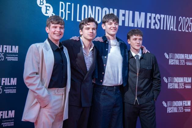 The Choral Screening - The 69th BFI London Film Festival in London - 12 Oct 2025 (L-R) Shaun Thomas, Jacob Dudman, Ollie Brimscombe and Taylor Uttley attend The Choral screening during the 69th BFI London Film Festival at The Royal Festival Hall. London United Kingdom Copyright: xLoredanaxSangiulianox xSOPAxImagesx LSangiuliano-5824