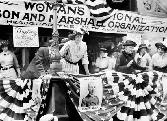 Historical - May 31, 2022 May 31, 2022, New York City, New York, USA: Florence Jaffrey Daisy Harriman, President of Woman s National Wilson and Marshall Organization, attending Democratic Rally, Union Square, New York City, New York, USA, Bain News Service, August 20, 1912 Copyright: xJTxVintagex