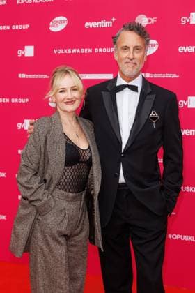 Award - Deutscher Filmpreis 2024 Katharine Mehrling und Philip Krippendorff beim Opus Klassik 2025 im Konzerthaus am Gendarmenmarkt am 12.10.2025 in Berlin. Copyright: xEventpressxKochanx