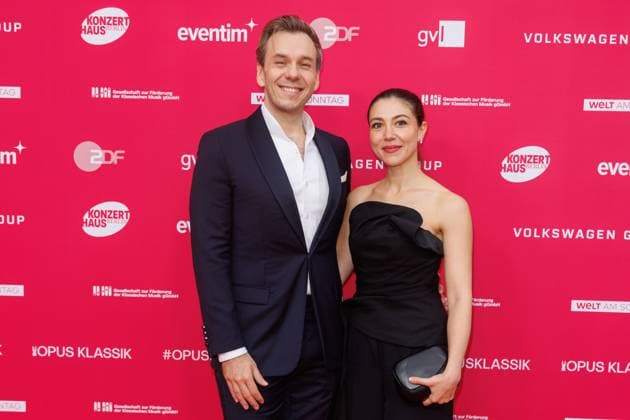 Award - Deutscher Filmpreis 2024 Benjamin Bernheim und Sandra Hamaoui beim Opus Klassik 2025 im Konzerthaus am Gendarmenmarkt am 12.10.2025 in Berlin. Copyright: xEventpressxKochanx