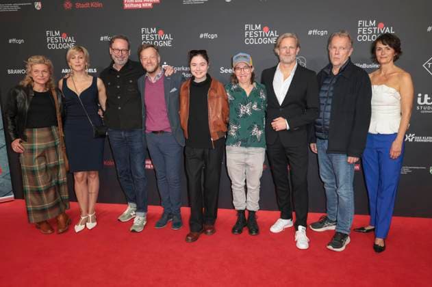 Dagmar Operskalski, Mareile Blendl, Wolfgang Stauch, Roland Riebeling, Hannah Schiller, Katja Bürkle, Jan Kruse, Torsten C. Fischer und Bettina Engelhardt beim Screening des ARD-Fernsehfilms Tatort - Die Schöpfung auf dem 35. Film Festival Cologne 2025 im Filmpalast. Köln, 12.10.2025