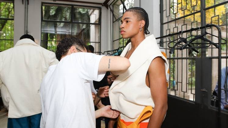 RECORD DATE NOT STATED backstage and social media of the Joao Pimenta show at SPFW No. 60 in Sao Paulo Sao Paulo (SP), 10 13 2025 fashion backstage social SPFW N60 Joao Pimenta Joao Pimenta fashion show at Sao Paulo Fashion Week - SPFW N60, at the Mario de Andrade Library on Rua da Consolacao 94 - at the Republica in Sao Paulo this Monday morning, October 13, 2025. (Foto: Milene Cardoso Thenews2 imago images) backstage and social media of the Joao Pimenta show at SPFW No. 60 in Sao Paulo  Copyright: xMilenexCardosox