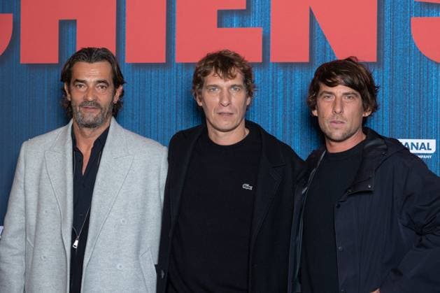 Chien 51 Paris Film Premiere Thierry Louis Joseph Guibert, Cédric Jimenez, Hugo Sélignac attends Chien 51 Paris Film Premiere at Le Grand Rex on October 13, 2025 in Paris, France. Photo by Nasser Berzane ABACAPRESS.COM Paris France  Copyright: xBerzanexNasser ABACAx