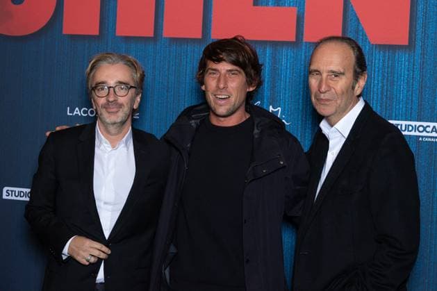 Chien 51 Paris Film Premiere Pierre-Antoine Capton, Hugo Sélignac and Xavier Niel attends Chien 51 Paris Film Premiere at Le Grand Rex on October 13, 2025 in Paris, France. Photo by Nasser Berzane ABACAPRESS.COM Paris France  Copyright: xBerzanexNasser ABACAx