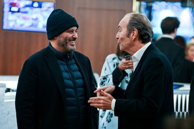 Jerome Commandeur , Xavier Niel attend the Chien 51 Premiere at Le Grand Rex attend the Chien 51 Premiere at Le Grand Rex 449674 2025 10 13 Paris France  Copyright: xLionelxGuericolasx xStarfacex STAR_449674_009
