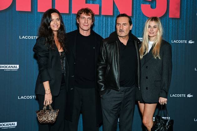 Capucine Martin, Cédric Jimenez , Gilles Lellouche , Alizée Guinochet attend the Chien 51 Premiere at Le Grand Rex 449674 2025 10 13 Paris France  Copyright: xLionelxGuericolasx xStarfacex STAR_449674_076