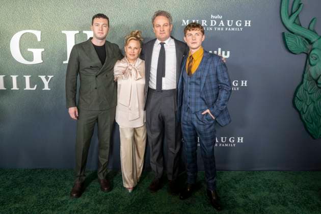 Hulu s Murdaugh: Death in the Family New York Premiere in New York, USA - 13 Oct 2025 (L-R) Will Harrison, Patricia Arquette, Jason Clarke and Johnny Berchtold attend the Hulu s Murdaugh: Death In The Family New York premiere at 7 Hudson Square. New York United States Copyright: xRonxAdarx xSOPAxImagesx _radar_murdaugh_20251013_01255