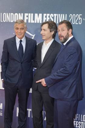 Jay Kelly Film Premiere George Clooney, Noah Baumbach and Adam Sandler attend the BFI London Film Festival Gala of Jay Kelly, during the BFI London Film Festival, the Royal Festival Hall, London. 10th October 2025.  Copyright: xAndrewxSimsx NINTCHDBPICT001030887466