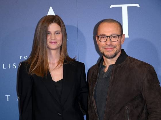 Milan, Italy: Milan - Premiere of the Film Amata, Cinema Anteo - Stefano Accorsi with his wife Bianca Vitali Milan Italy  - ZUMAp169 20251014_zea_p169_579 Copyright: xAlbertoxTerenghix