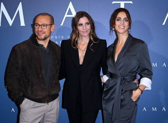 Milan, Italy: Milan - Premiere of the Film Amata, Cinema Anteo - Elisa Amoroso, Miriam Leone, and Stefano Accorsi Milan Italy  - ZUMAp169 20251014_zea_p169_643 Copyright: xAlbertoxTerenghix
