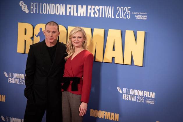 Roofman Headline Gala - The 69th BFI London Film Festival in London, UK - 14 Oct 2025 Channing Tatum and Kirsten Dunst attend the Roofman Headline Gala at the 69th BFI London Film Festival at The Royal Festival Hall. Roofman Headline Gala - The 69th BFI London Film Festival London United Kingdom Copyright: xLoredanaxSangiulianox xSOPAxImagesx LSangiuliano-6840