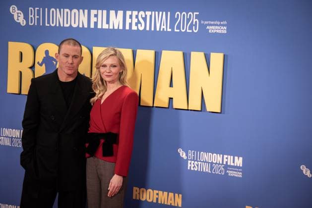 Roofman Headline Gala - The 69th BFI London Film Festival in London, UK - 14 Oct 2025 Channing Tatum and Kirsten Dunst attend the Roofman Headline Gala at the 69th BFI London Film Festival at The Royal Festival Hall. Roofman Headline Gala - The 69th BFI London Film Festival London United Kingdom Copyright: xLoredanaxSangiulianox xSOPAxImagesx LSangiuliano-6841